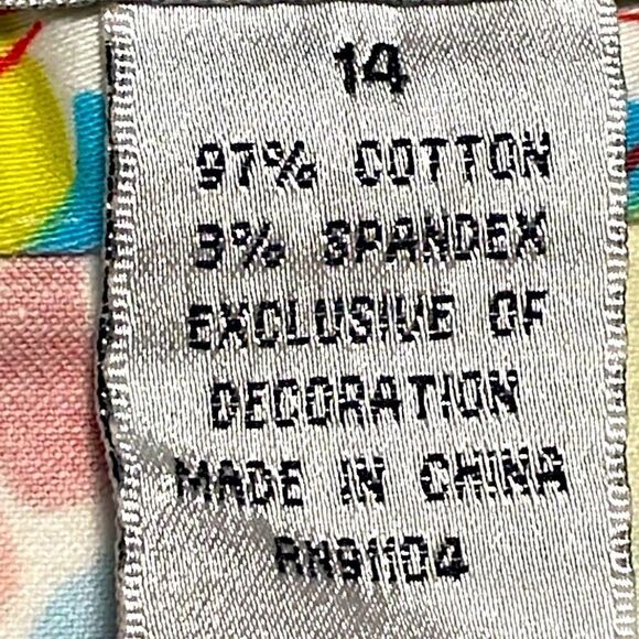 New York City Design Co. mod paisley print flat pleat skirt ribbon trim 14 - Picture 10 of 11